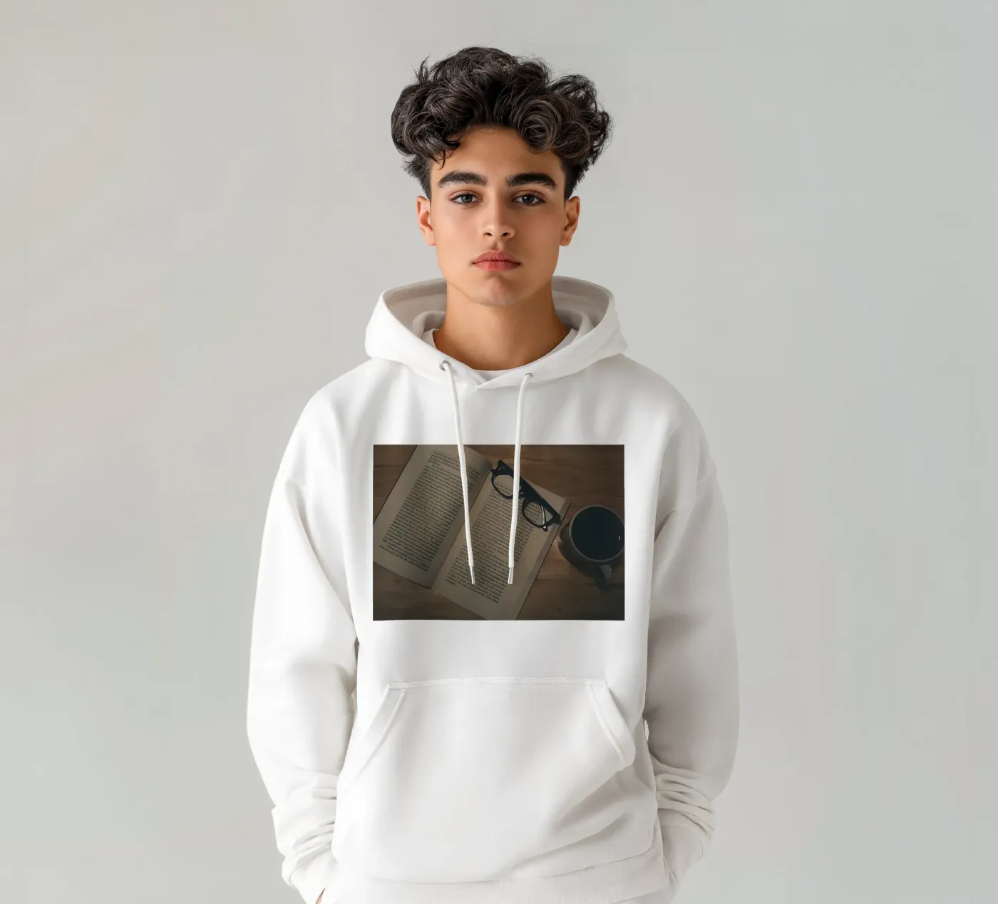 coffee and books felpa con cappuccio da Aiden Garcia