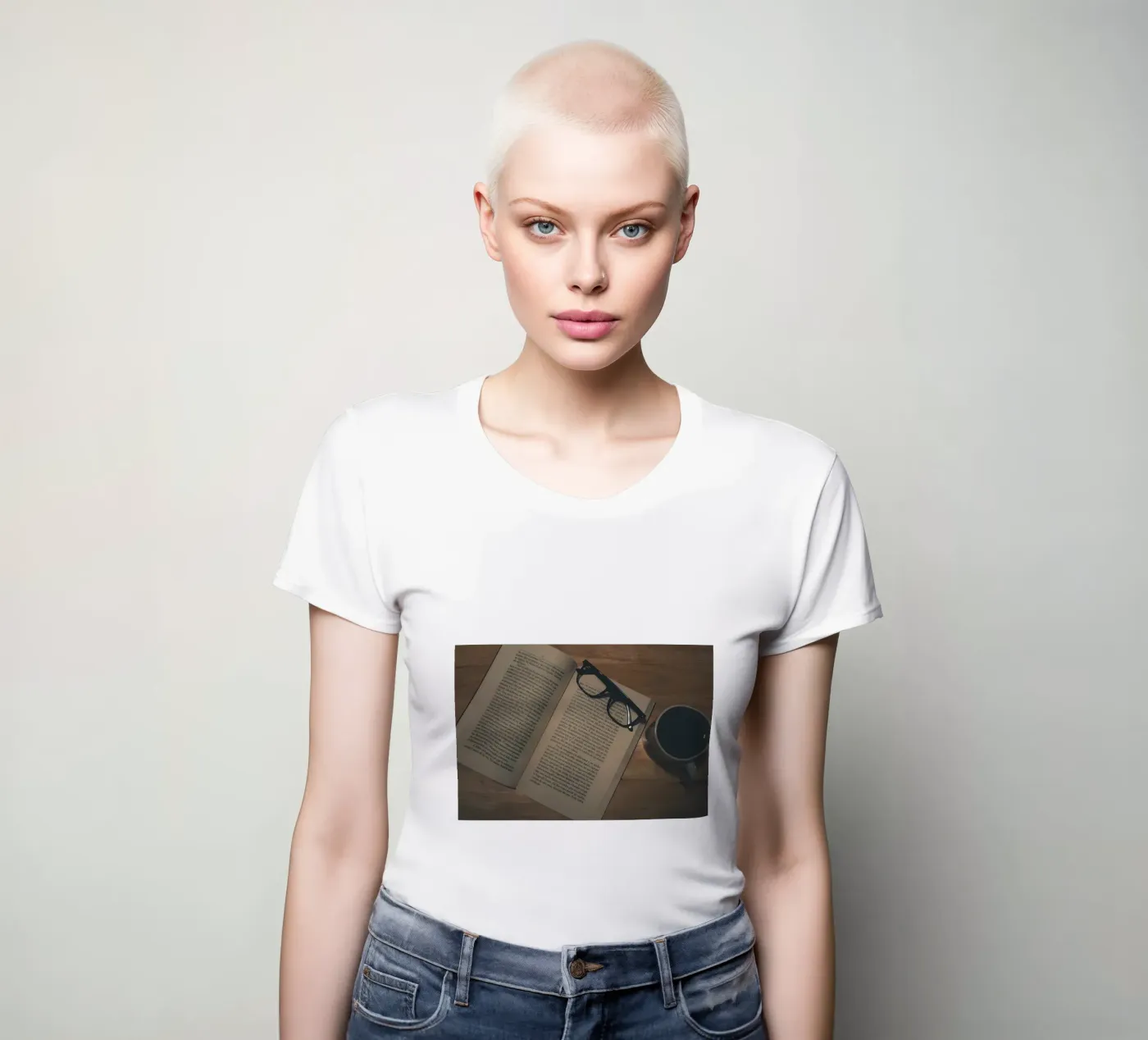 caffè e libri t-shirt da donna da Aiden Garcia