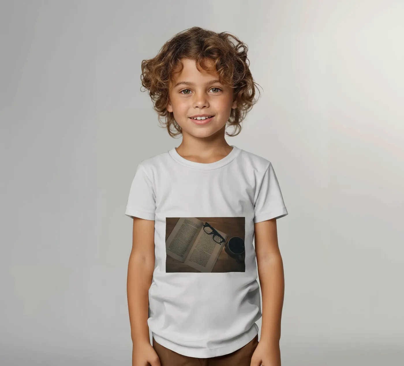 coffee and books t-shirt bambini da Aiden Garcia