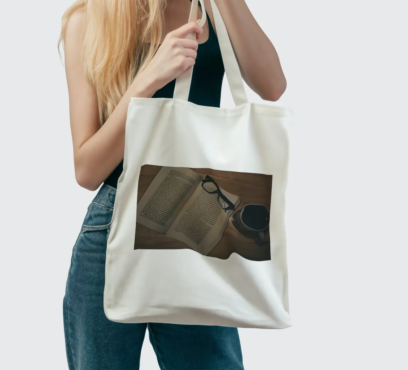 caffè e libri borsa in juta da Aiden Garcia
