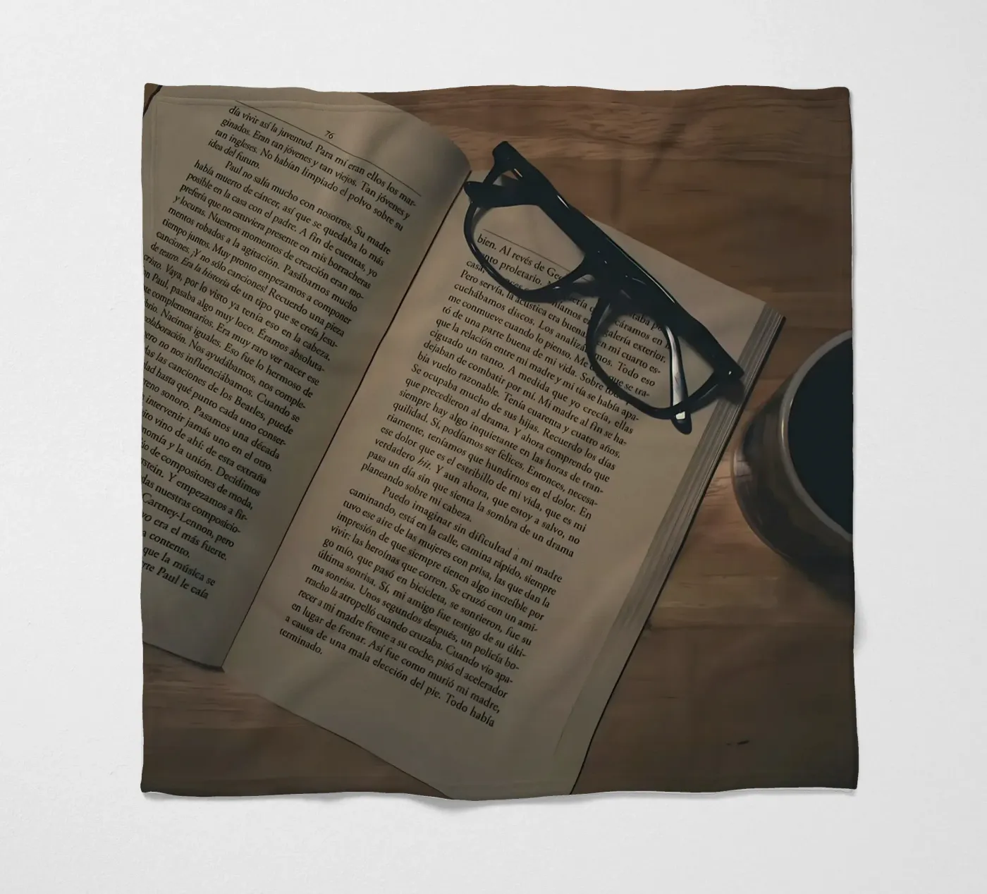 koffie en boeken fleecedeken van Aiden Garcia