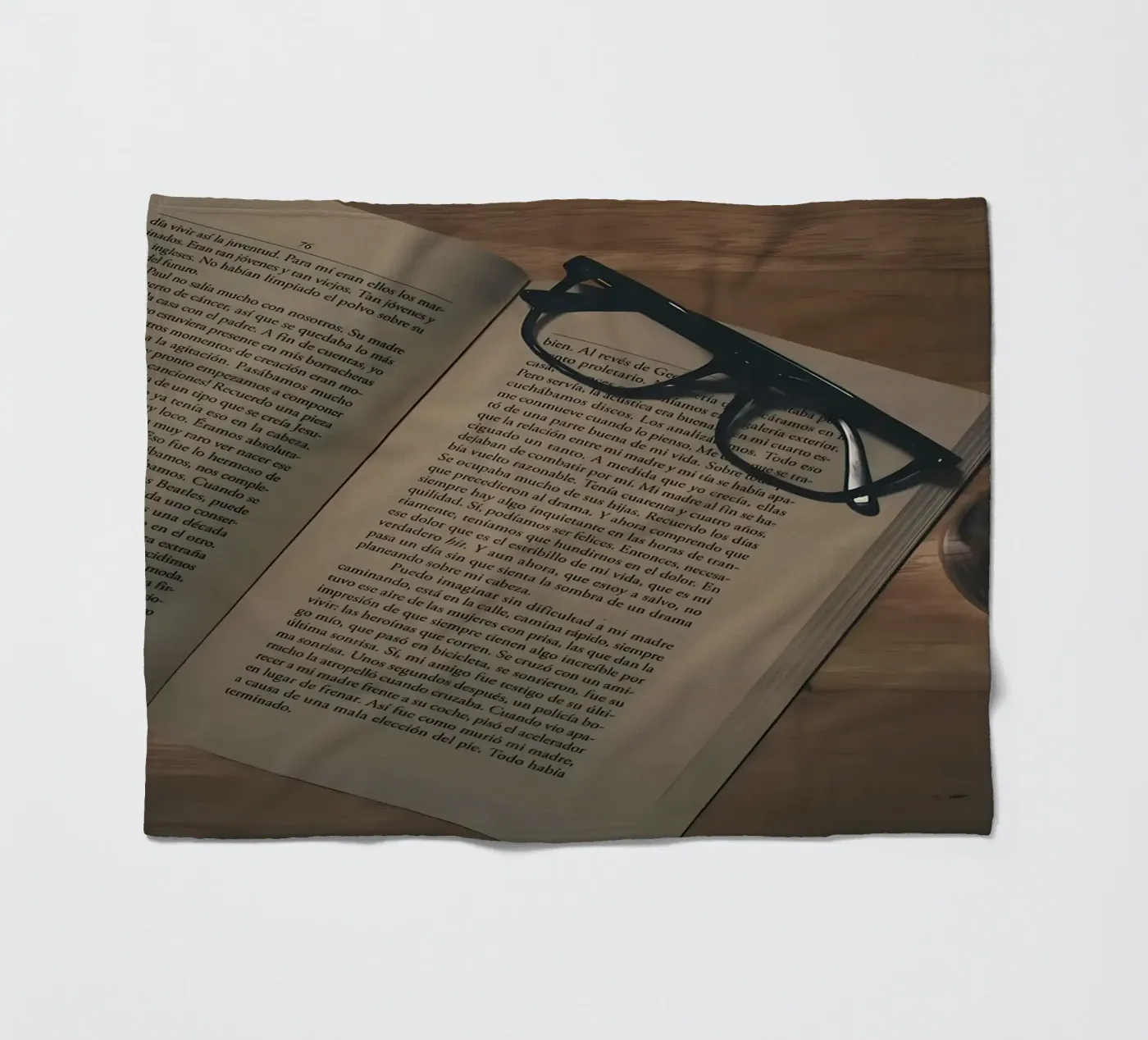 koffie en boeken fleecedeken van Aiden Garcia