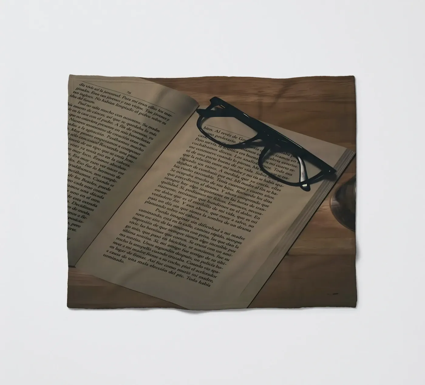 koffie en boeken fleecedeken van Aiden Garcia