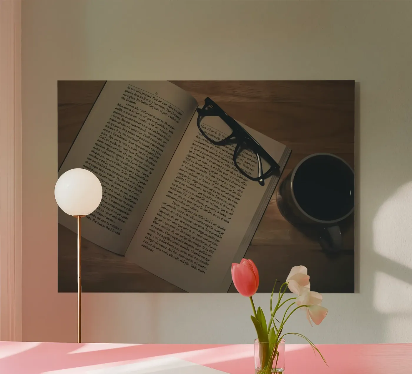 Kaffee und Bücher Acryl-Glas von Aiden Garcia