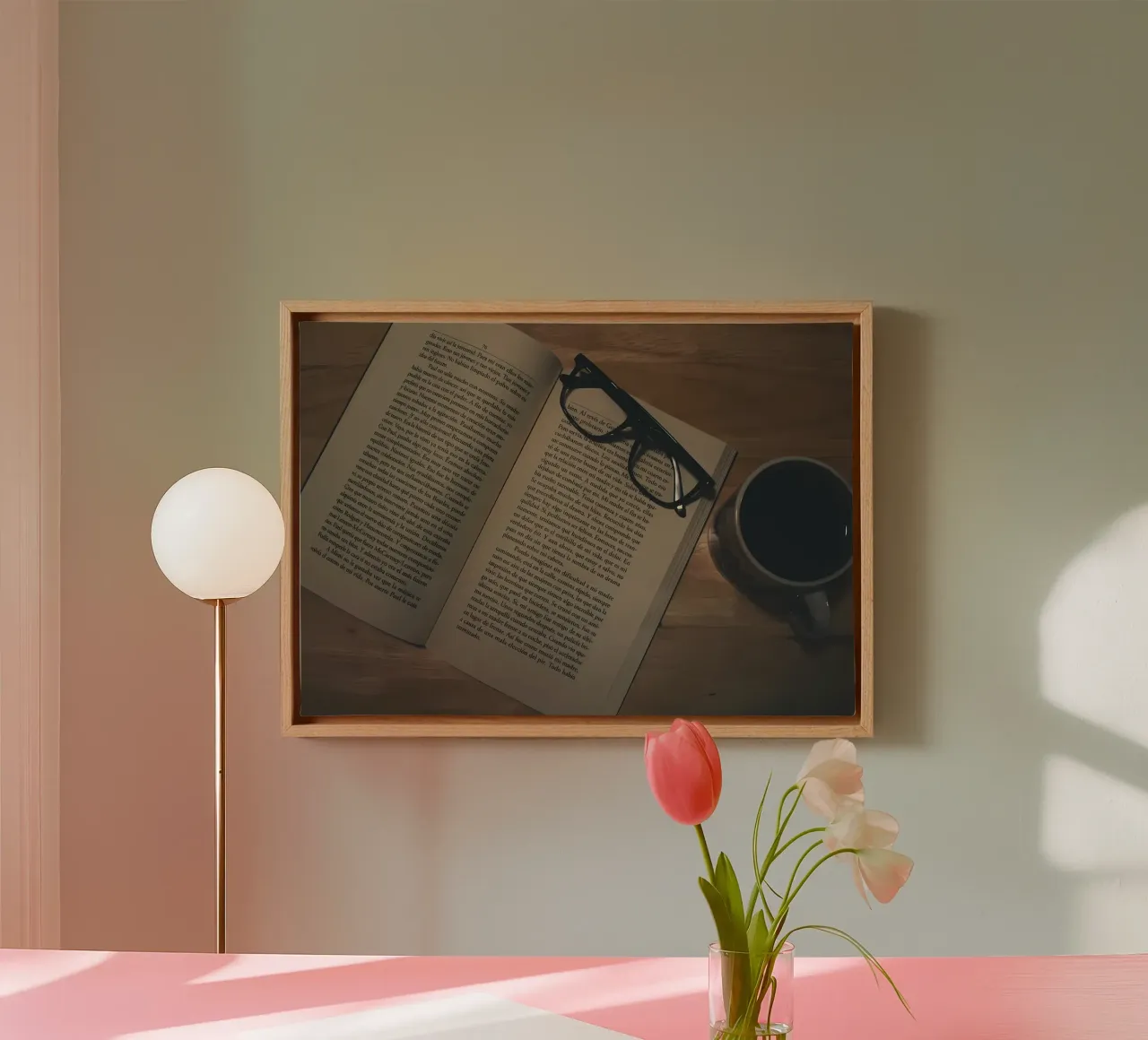 caffè e libri tela da Aiden Garcia