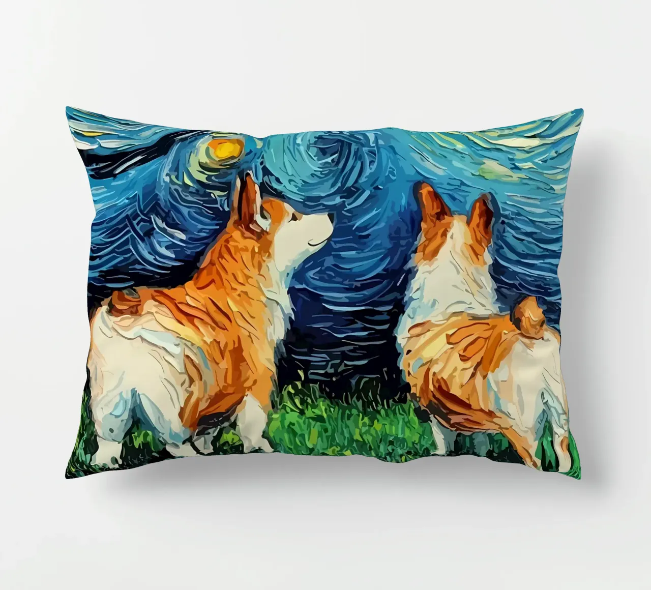 Cane Notte stellata Corgi cuscino da Adrian Patel