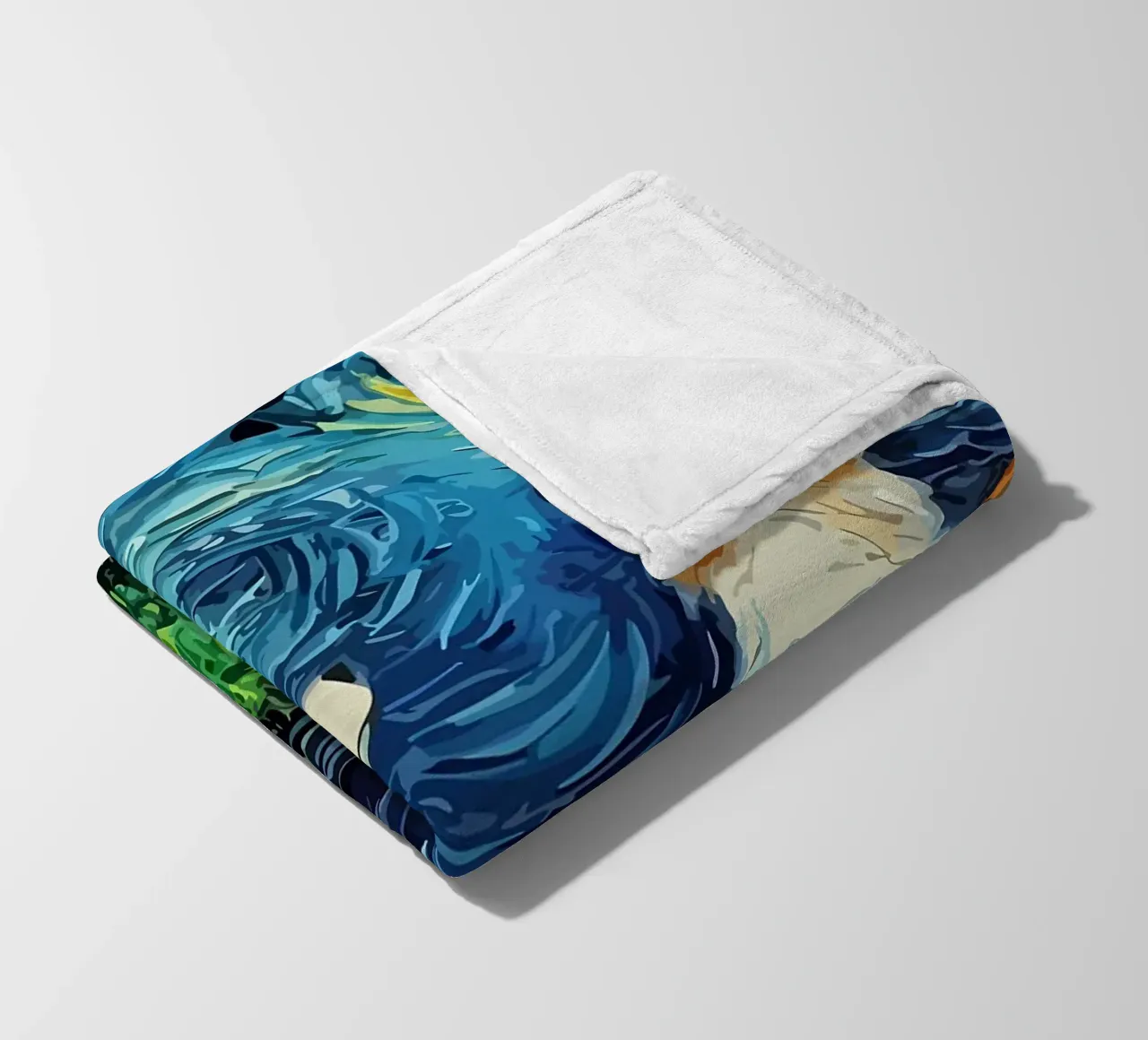 Cane Notte stellata Corgi coperta in pile da Adrian Patel