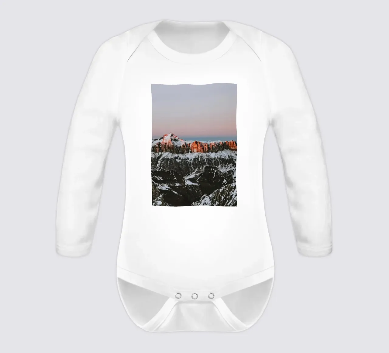 Landscape 19 long-sleeve baby romper by Matthew Katz