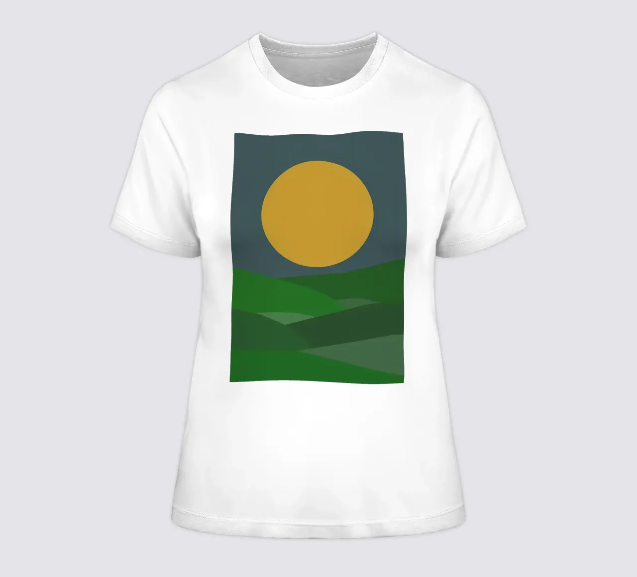 Full moon women's fitted t-shirt by Bartosz Powalka
