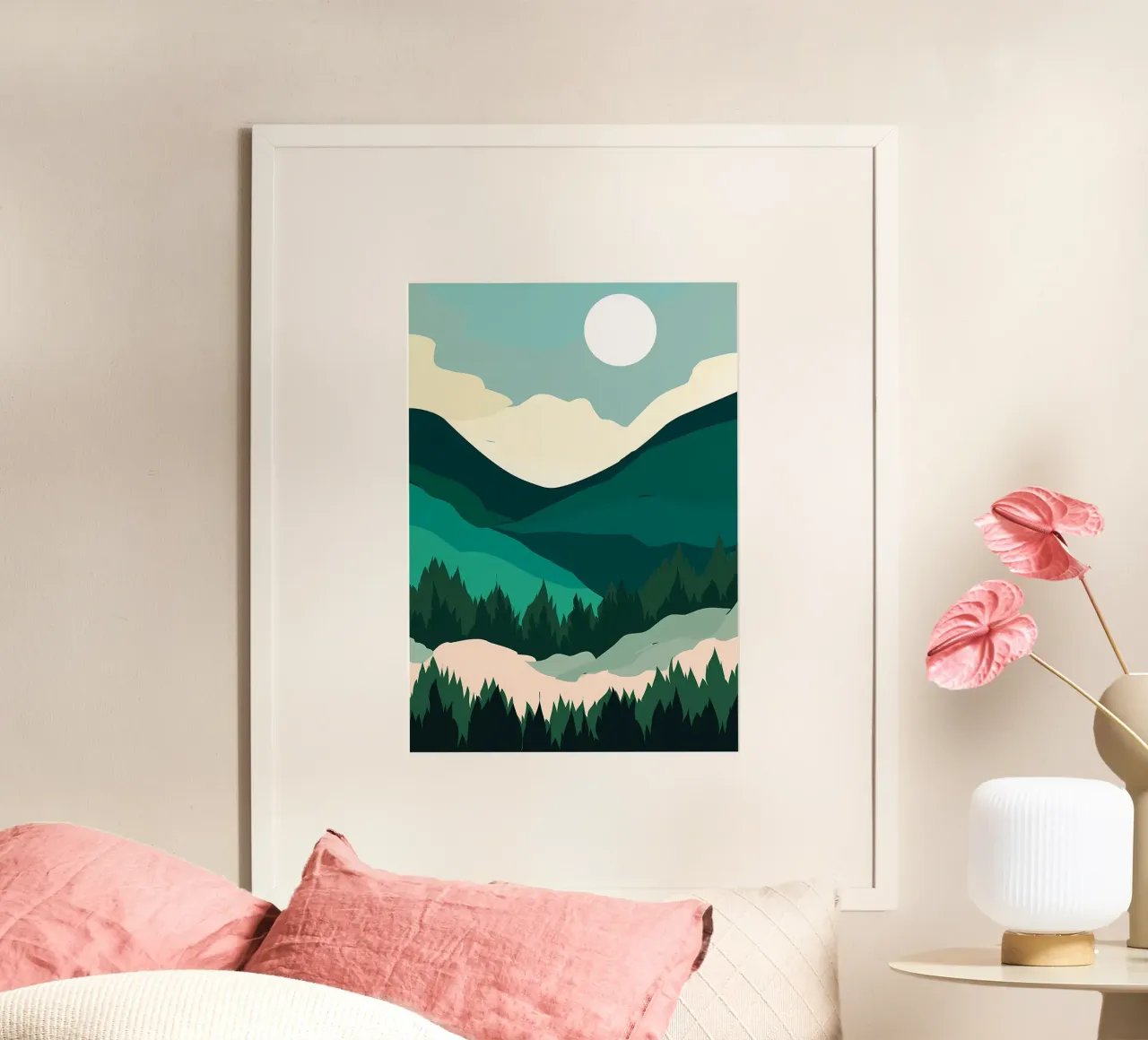 montagna verde e pianeggiante poster da Bartosz Powalka