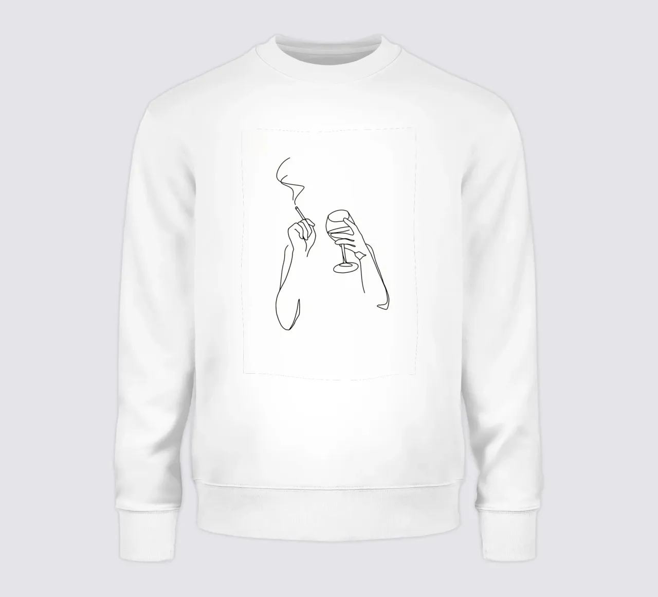 Wijn en sigaretten sweatshirt van Aiden Garcia