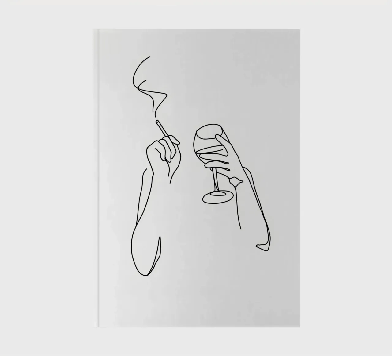Wine and Cigarettes notebook by Aiden Garcia
