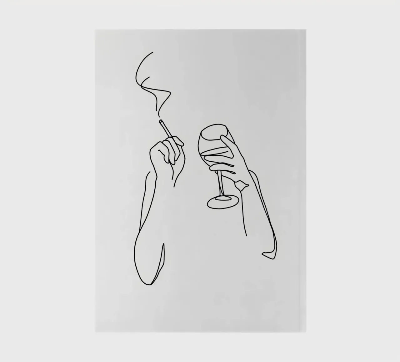 Wine and Cigarettes notebook by Aiden Garcia