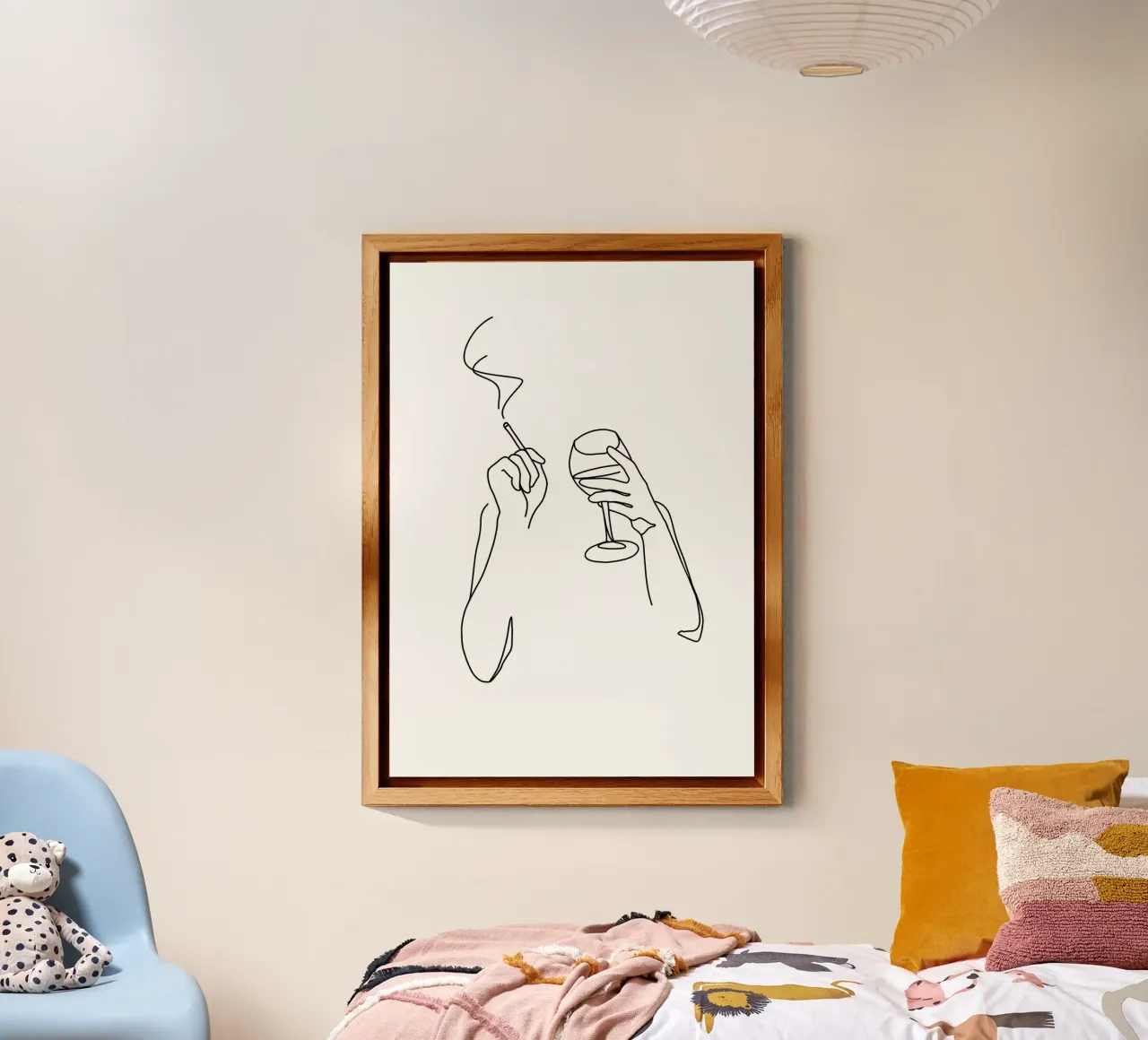 Vino e sigarette alluminio dibond da Aiden Garcia