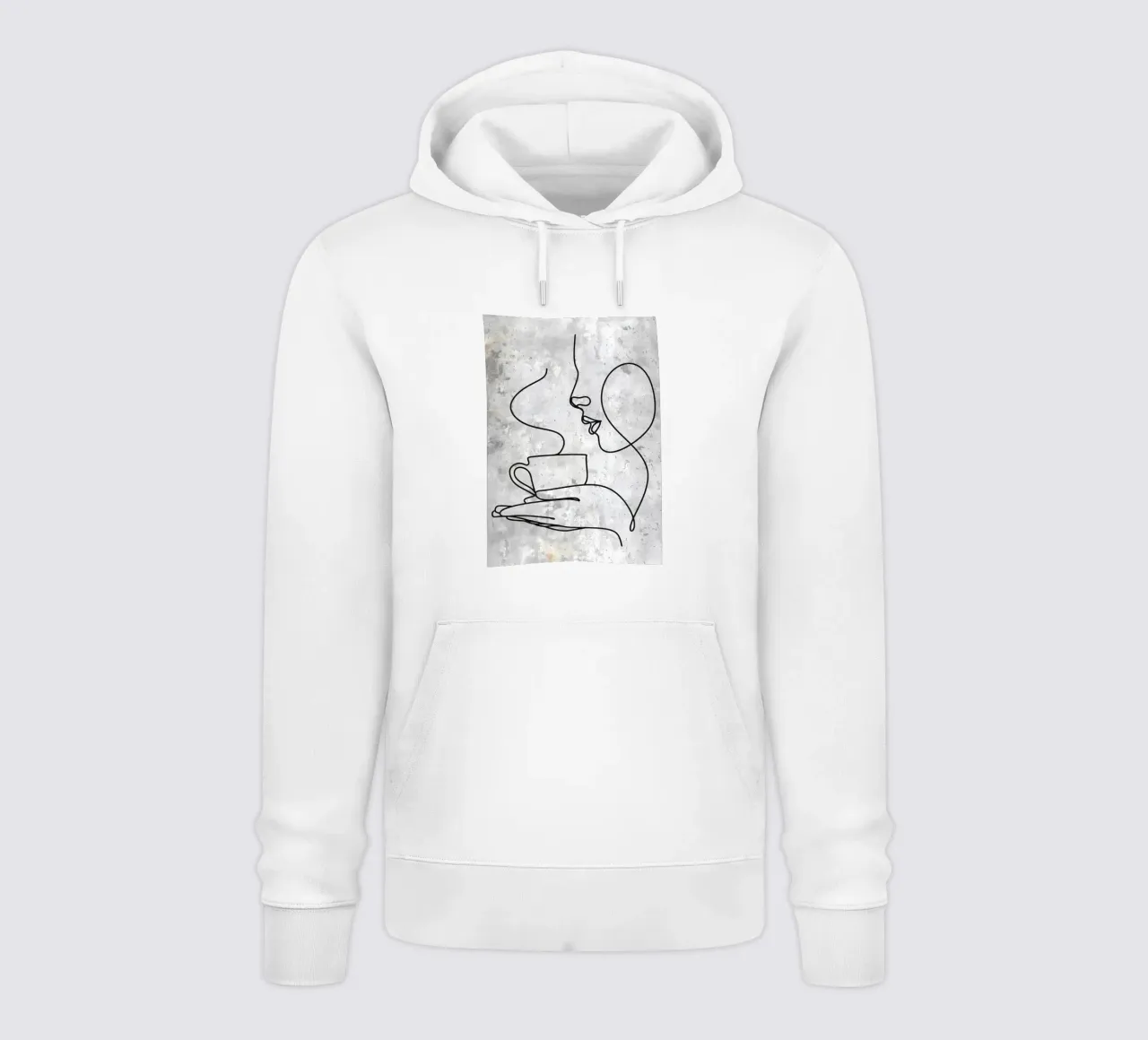 Tazza da caffè Bar Line Art felpa con cappuccio da Aiden Garcia