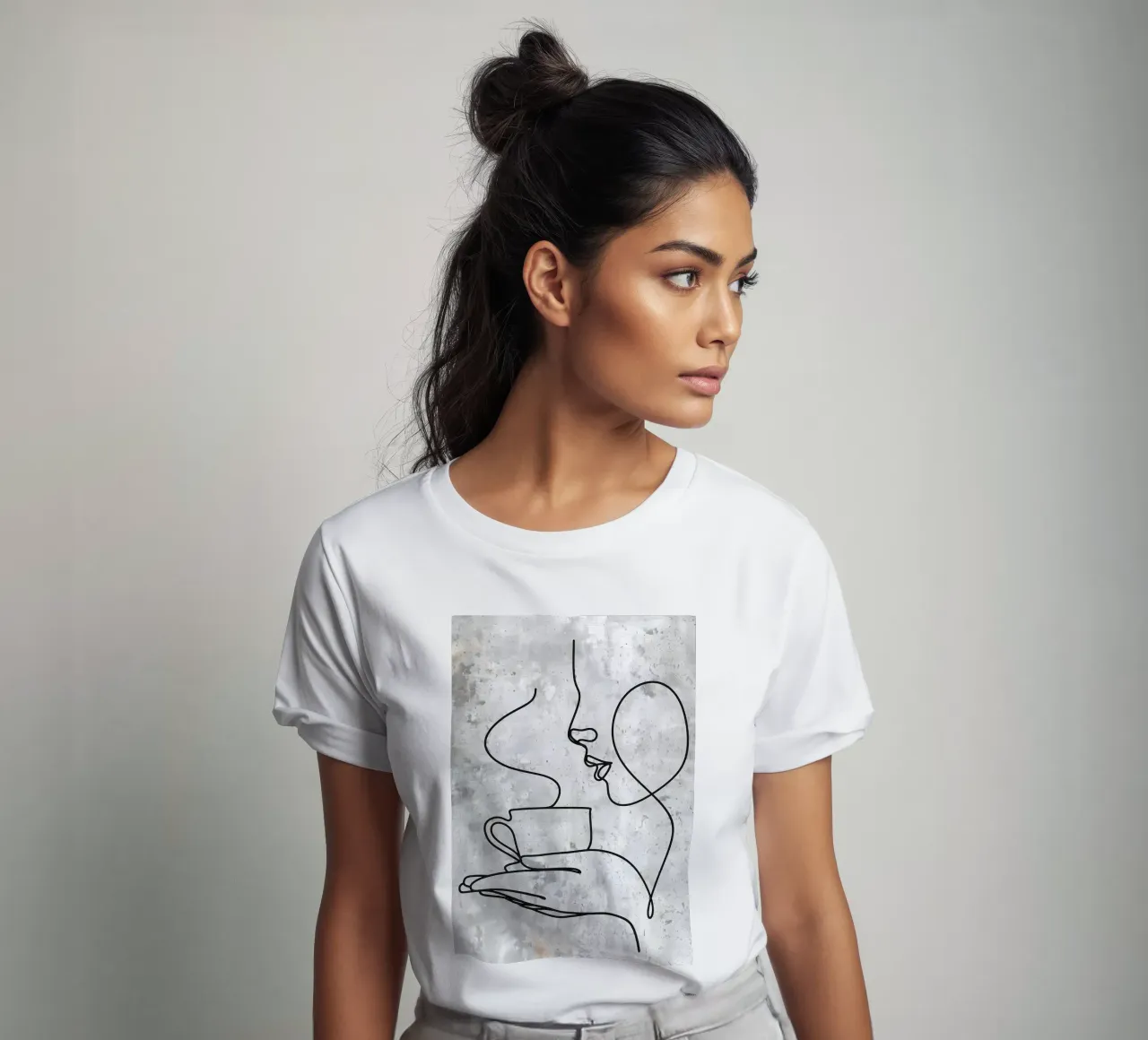 Tazza da caffè Bar Line Art t-shirt da Aiden Garcia