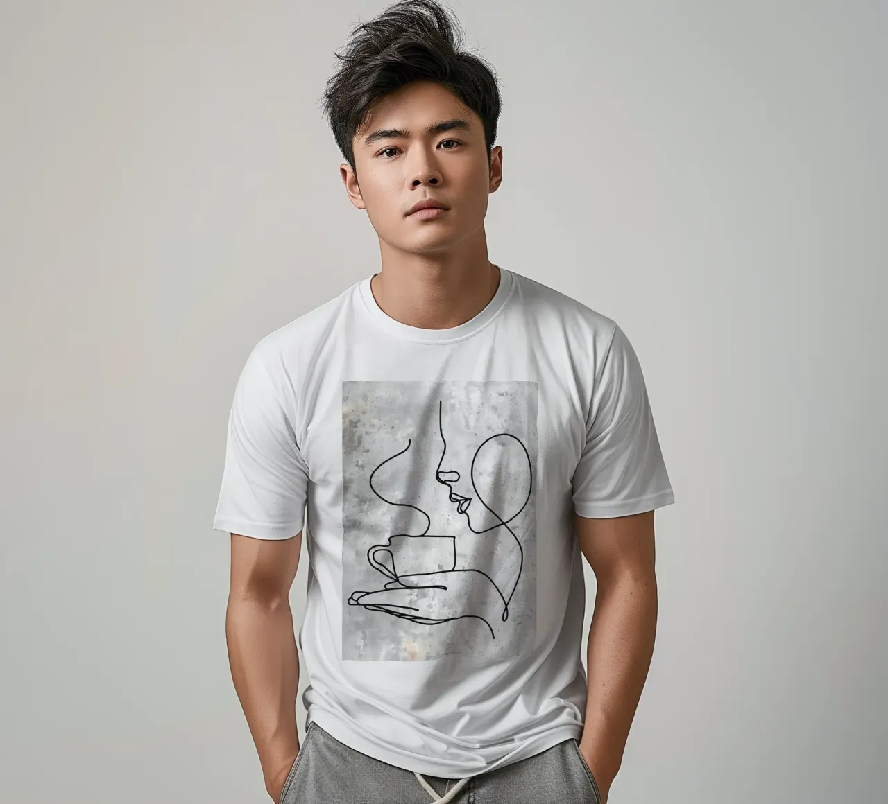 Tazza da caffè Bar Line Art t-shirt da Aiden Garcia