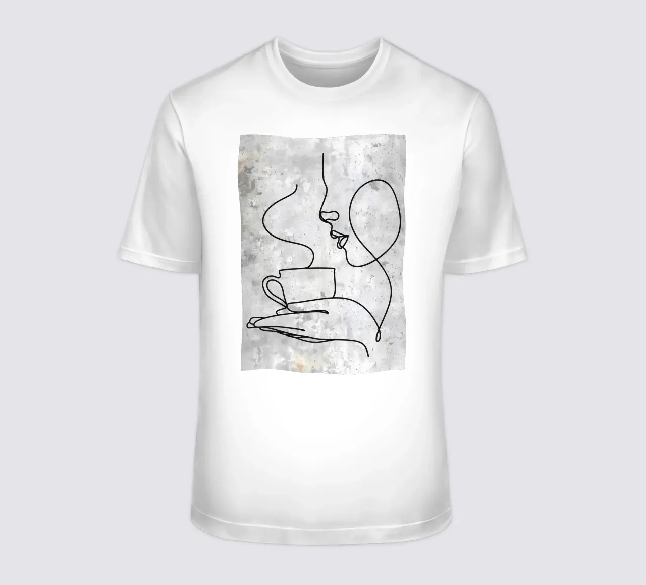 Kaffeebar Line Art Kaffeetasse T-Shirt von Aiden Garcia