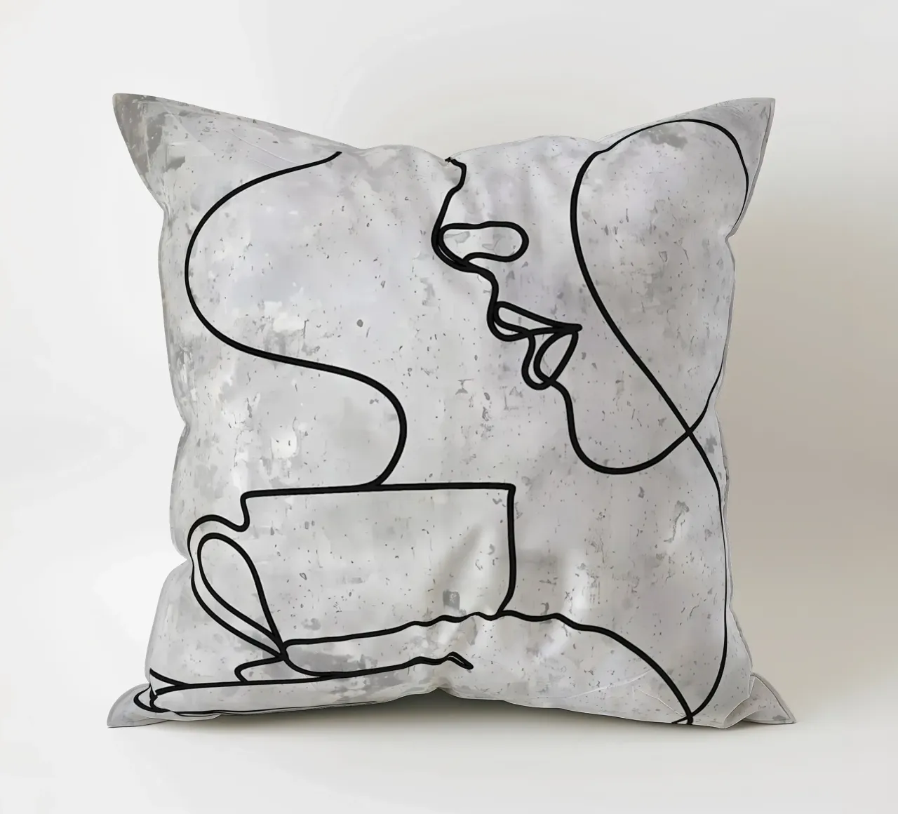 Tazza da caffè Bar Line Art cuscino da Aiden Garcia