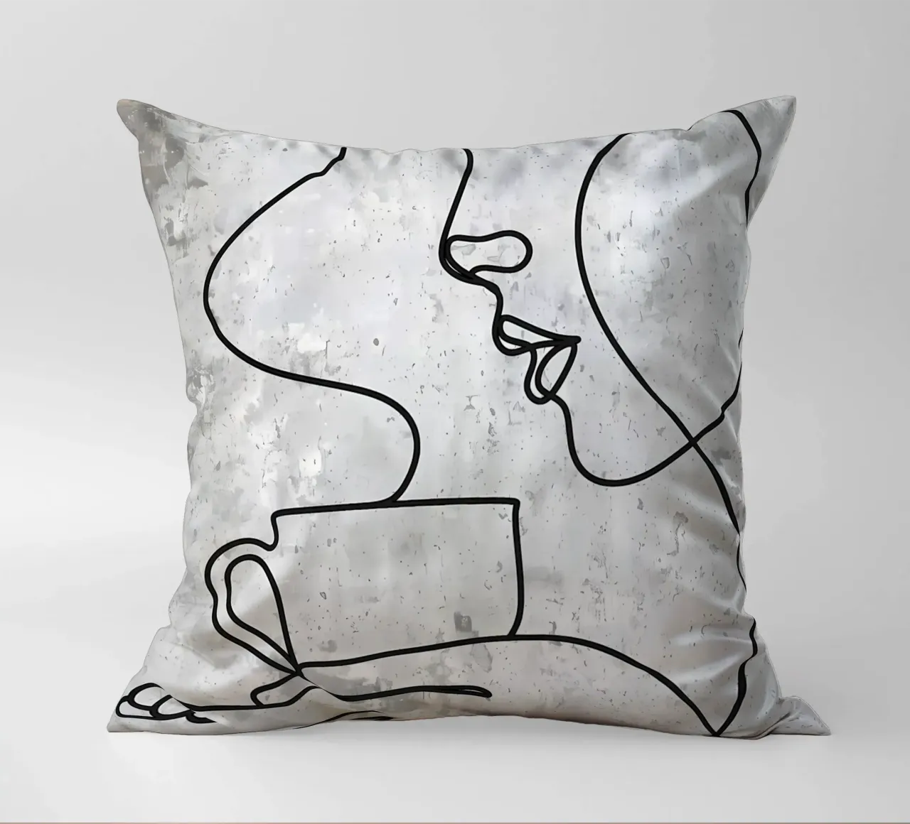 Tazza da caffè Bar Line Art cuscino da Aiden Garcia