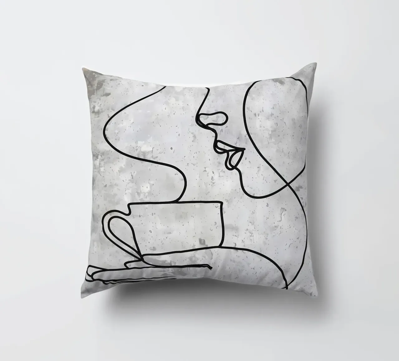 Tazza da caffè Bar Line Art cuscino da Aiden Garcia