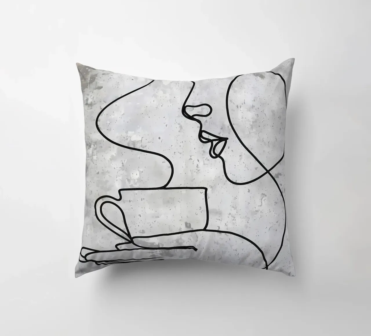 Tazza da caffè Bar Line Art cuscino da Aiden Garcia