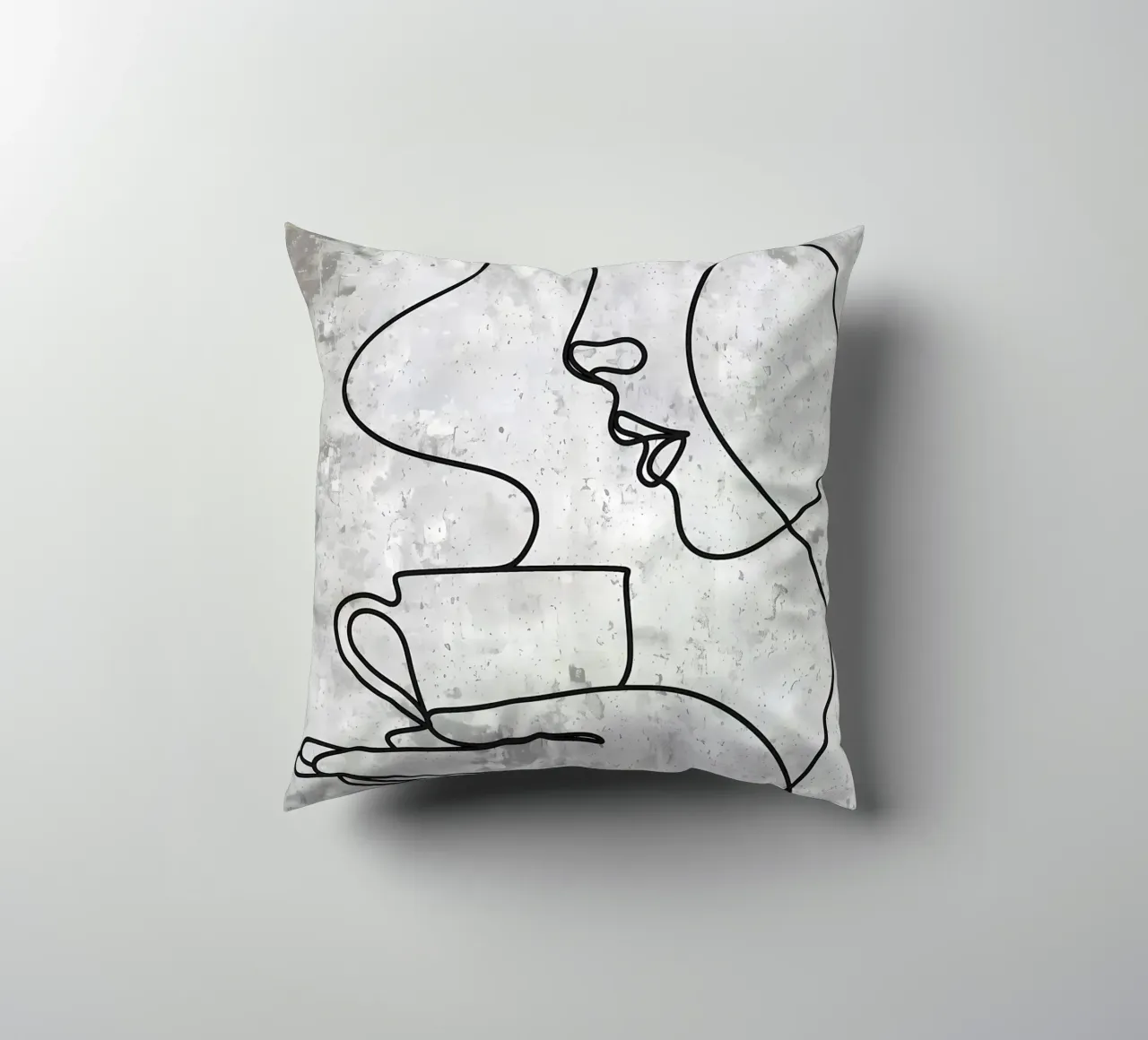 Tazza da caffè Bar Line Art cuscino da Aiden Garcia