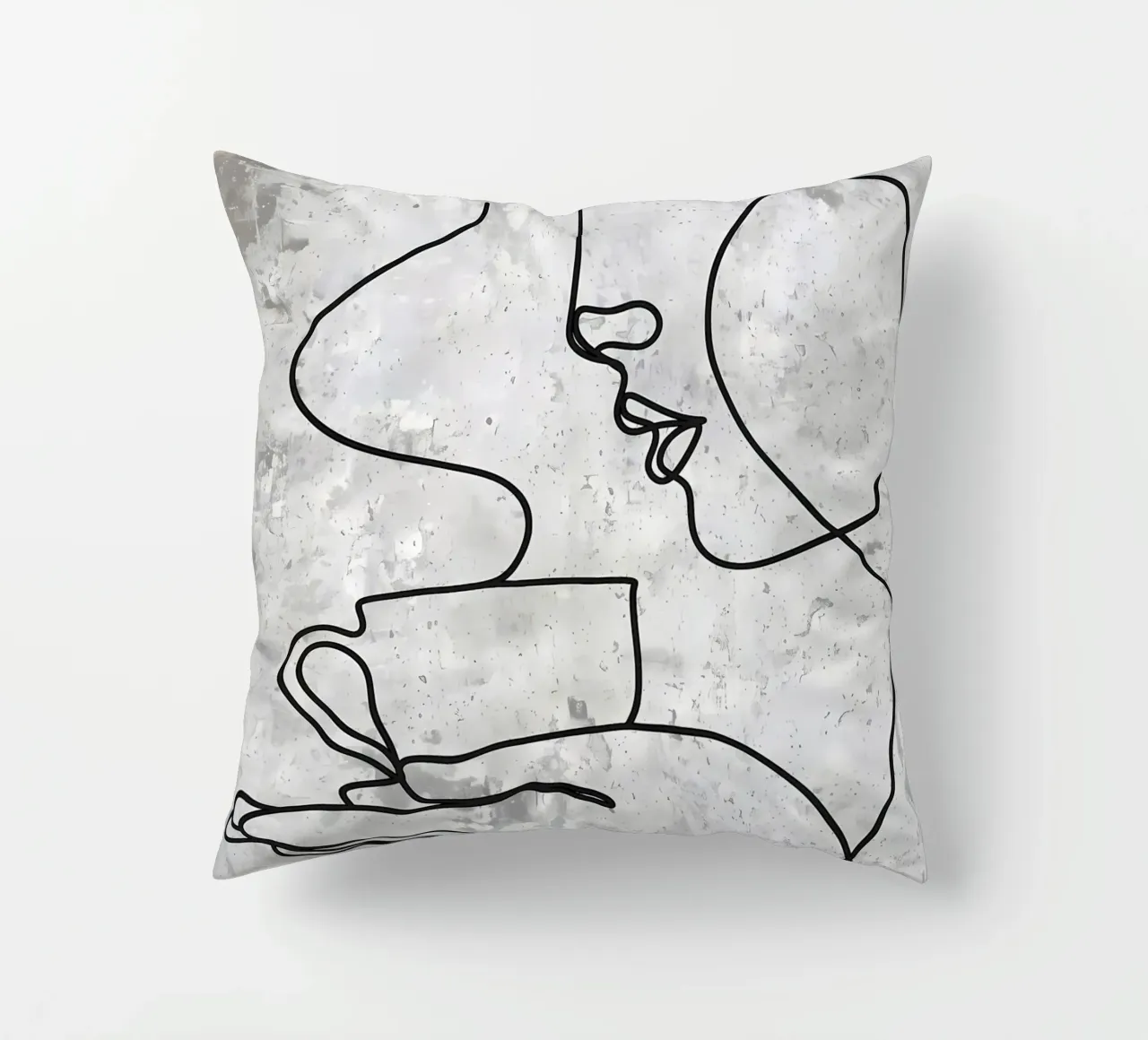 Tazza da caffè Bar Line Art cuscino da Aiden Garcia