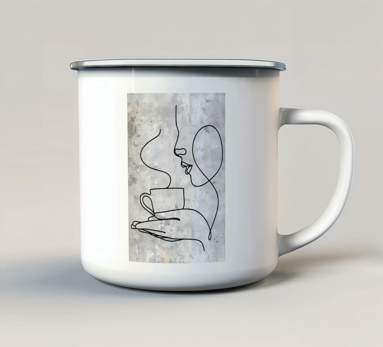 Tazza da caffè Bar Line Art tazza in smalto da Aiden Garcia