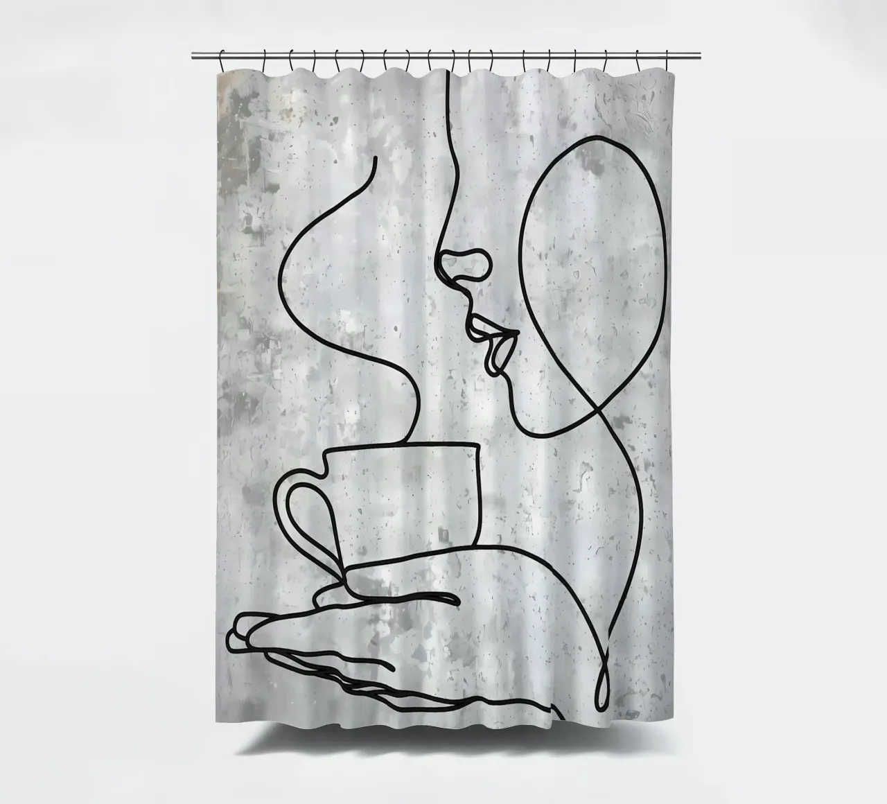 Tazza da caffè Bar Line Art tenda da doccia da Aiden Garcia