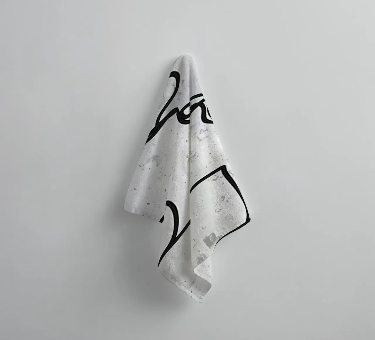 Coffee Bar Line Art Coffee Cup towel by Aiden Garcia