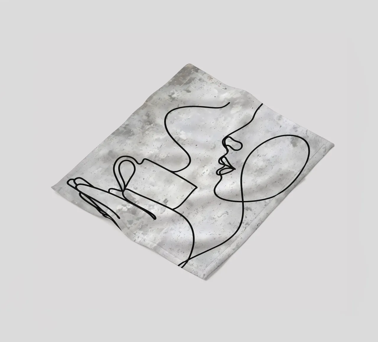 Tazza da caffè Bar Line Art coperta in pile da Aiden Garcia