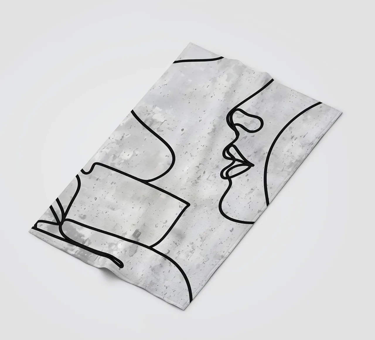 Coffee Bar Line Art Coffee Cup fleece blanket by Aiden Garcia