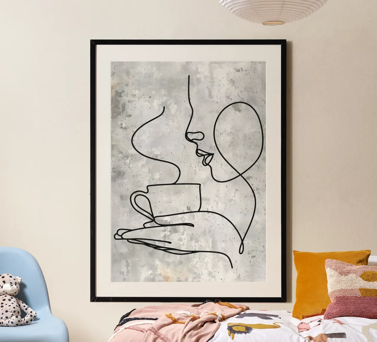 Taza de café Coffee Bar Line Art hahnemühle de Aiden Garcia