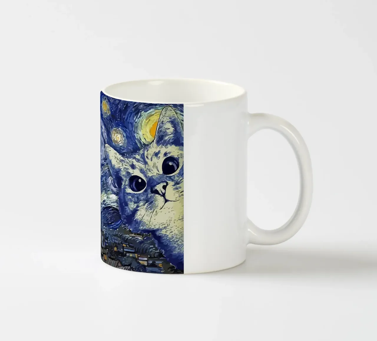 Gatto nero tazza in ceramica da Adrian Patel