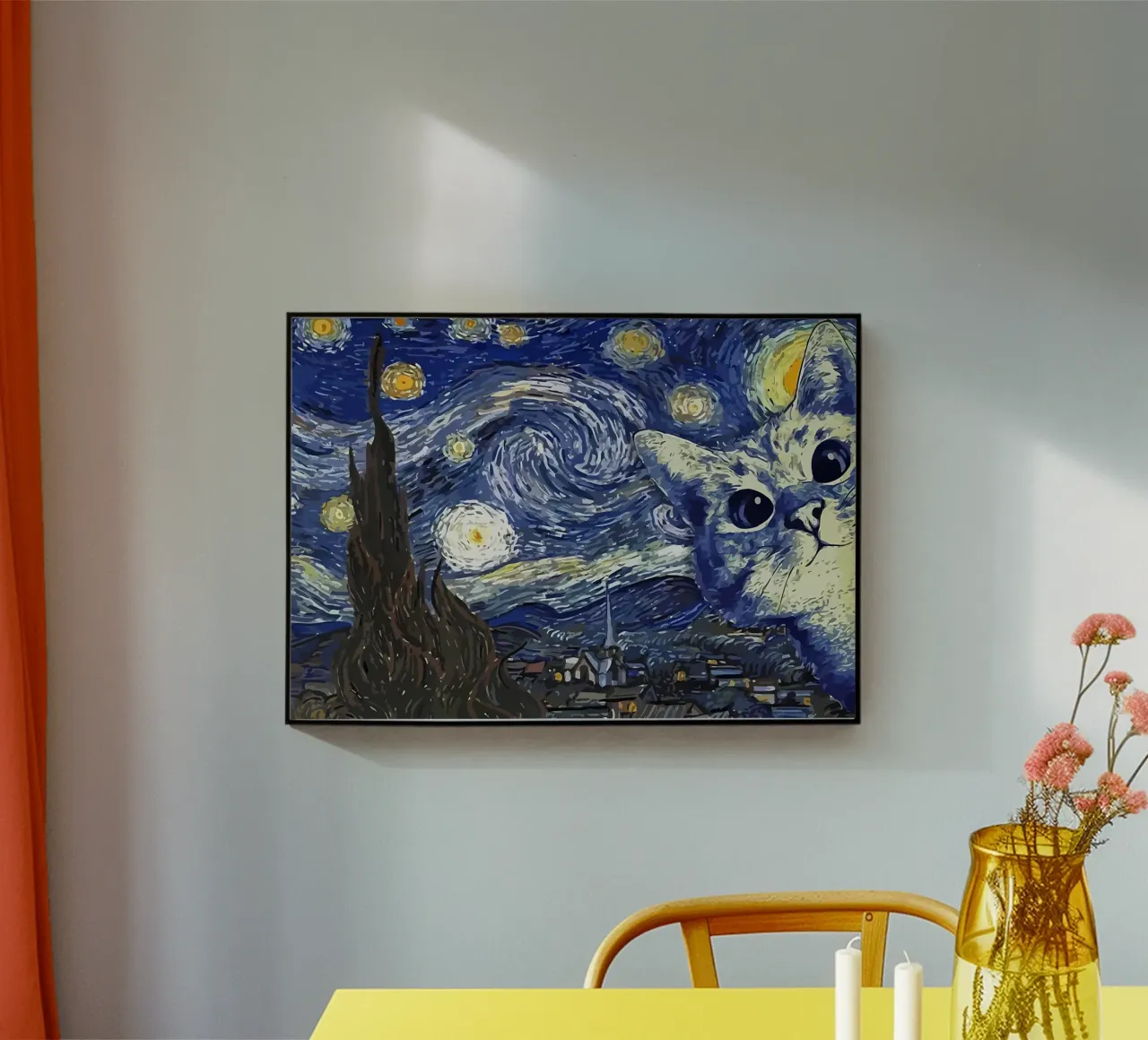 Gatto nero plexiglass da Adrian Patel
