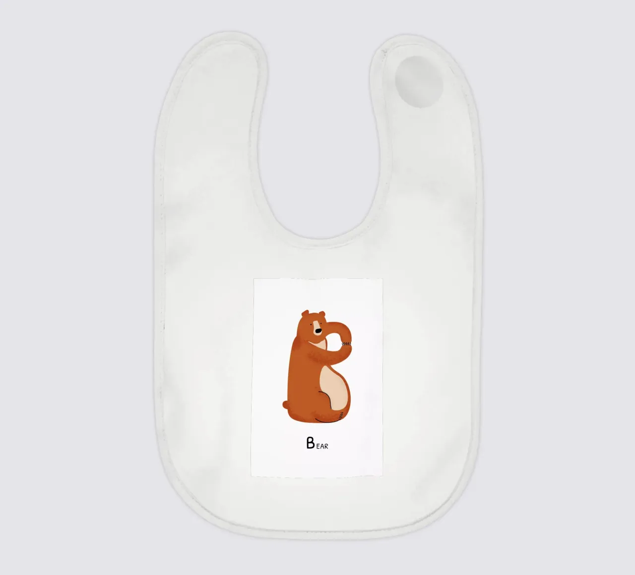 B for Bear bavaglino da Little Flourishes