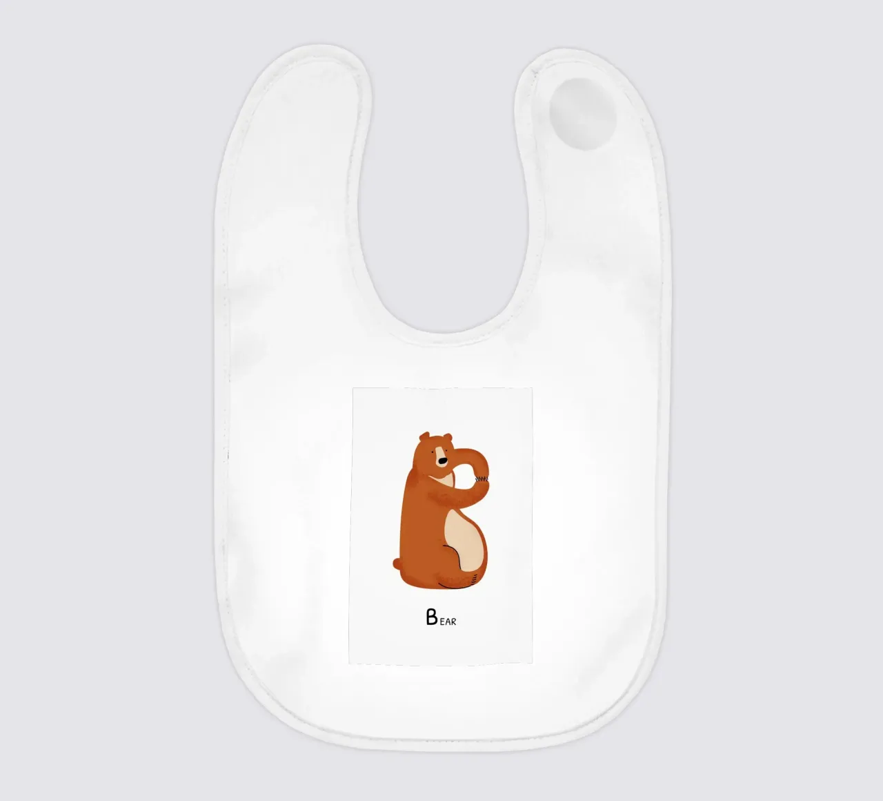 B for Bear bavaglino da Little Flourishes