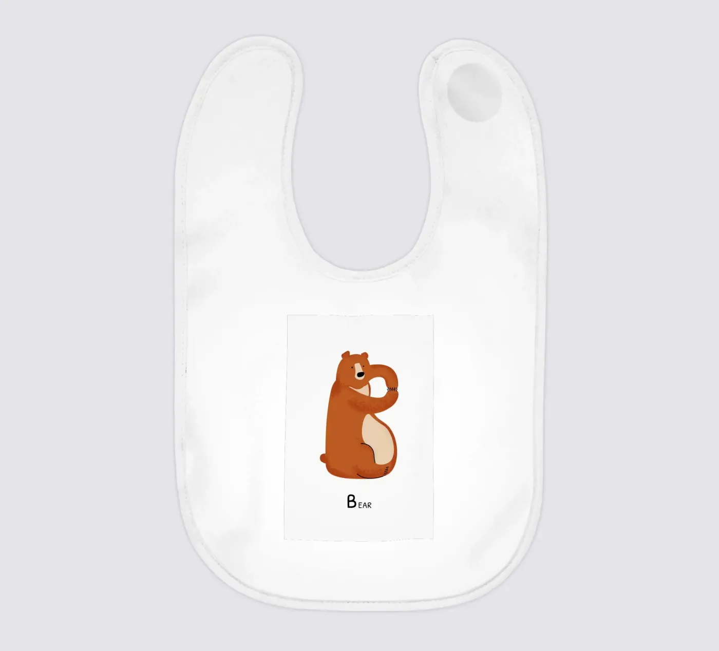 B for Bear bavaglino da Little Flourishes