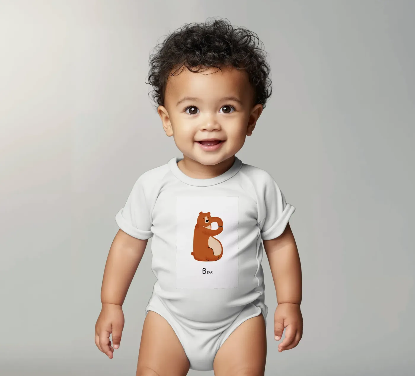 B for Bear body bébé de Little Flourishes