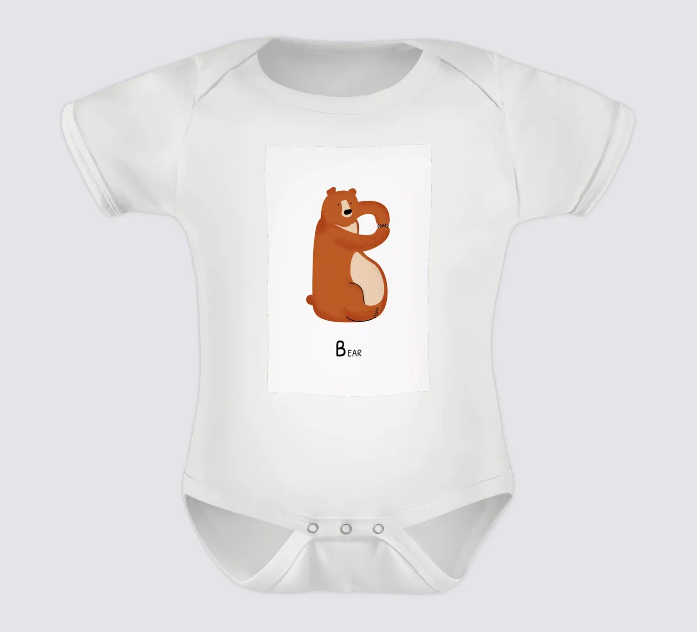 B for Bear body bébé de Little Flourishes