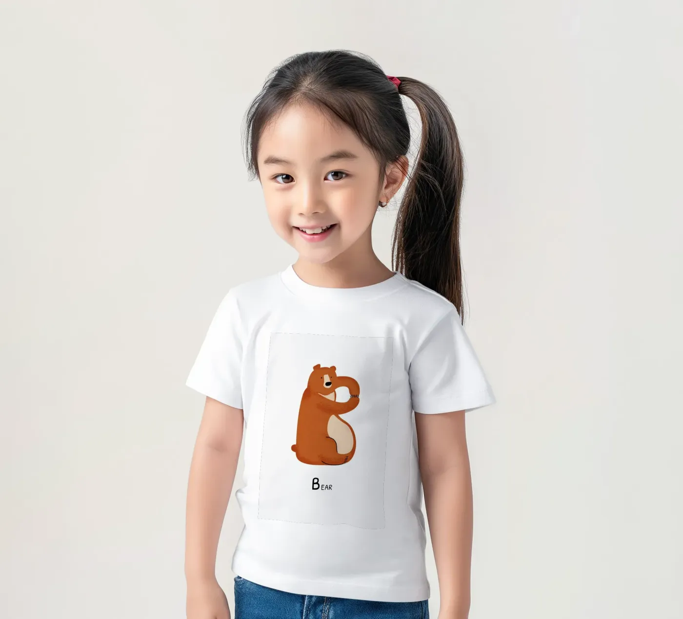 B for Bear t-shirt bambini da Little Flourishes