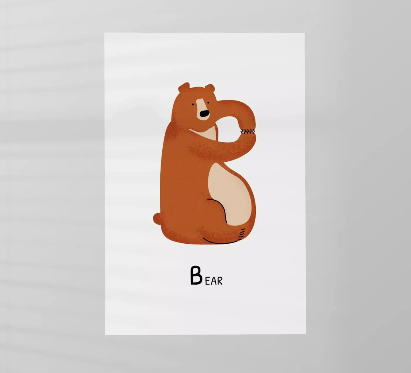 B for Bear pellicola backlit da Little Flourishes