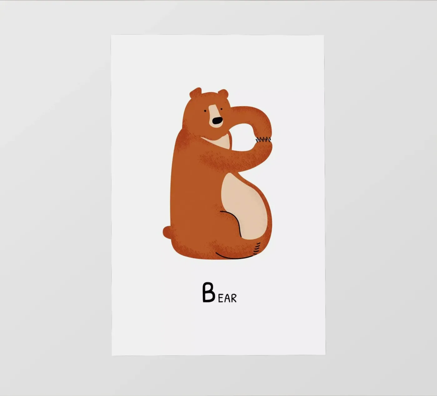 B for Bear pellicola backlit da Little Flourishes