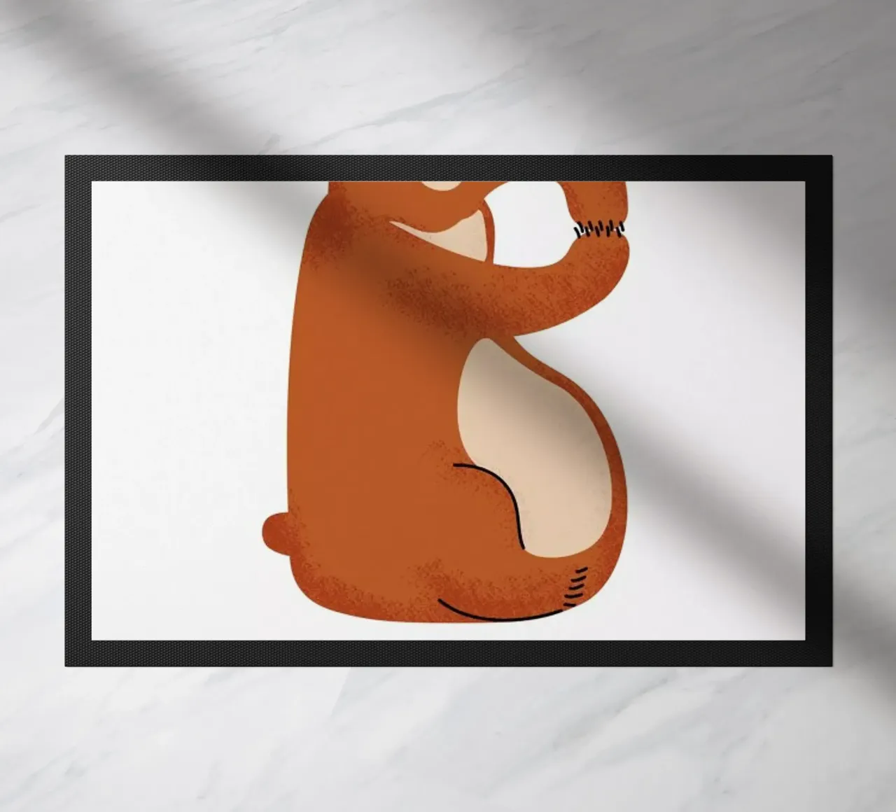 B for Bear deurmat van Little Flourishes