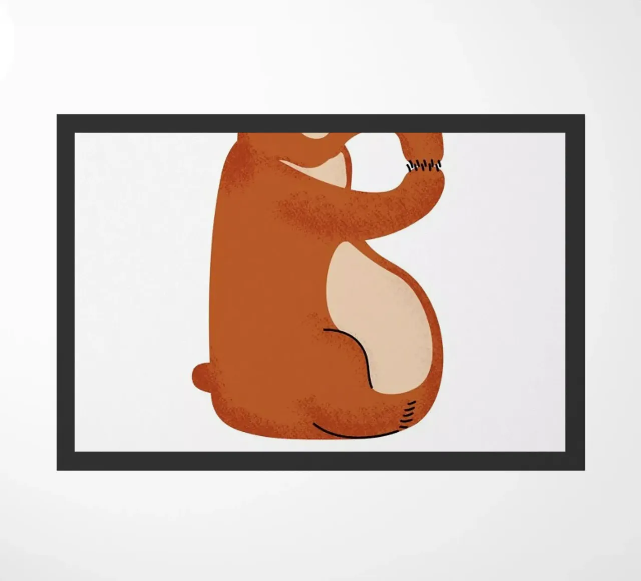 B for Bear deurmat van Little Flourishes