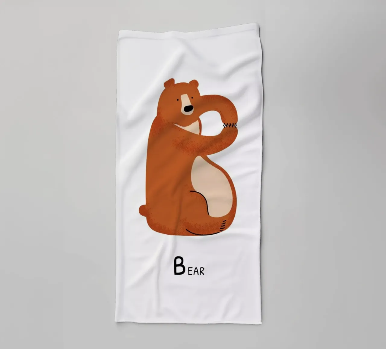 B for Bear asciugamano da bagno da Little Flourishes