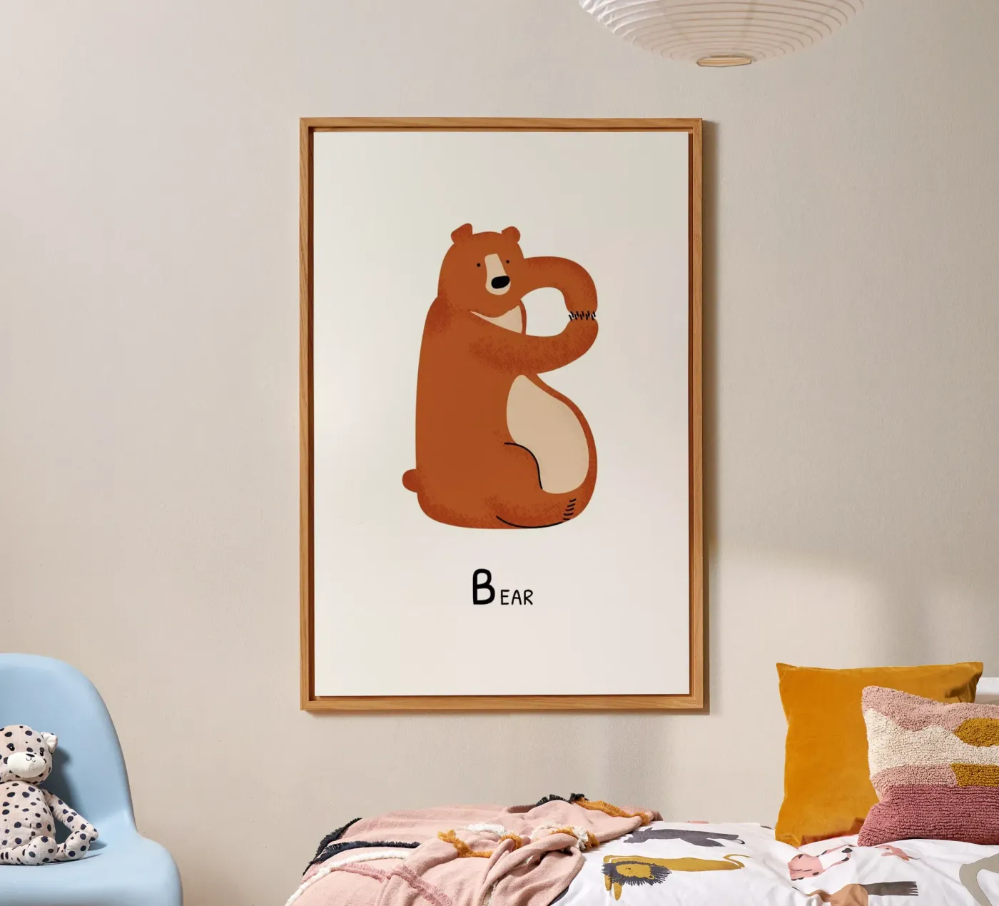 B for Bear alluminio dibond da Little Flourishes