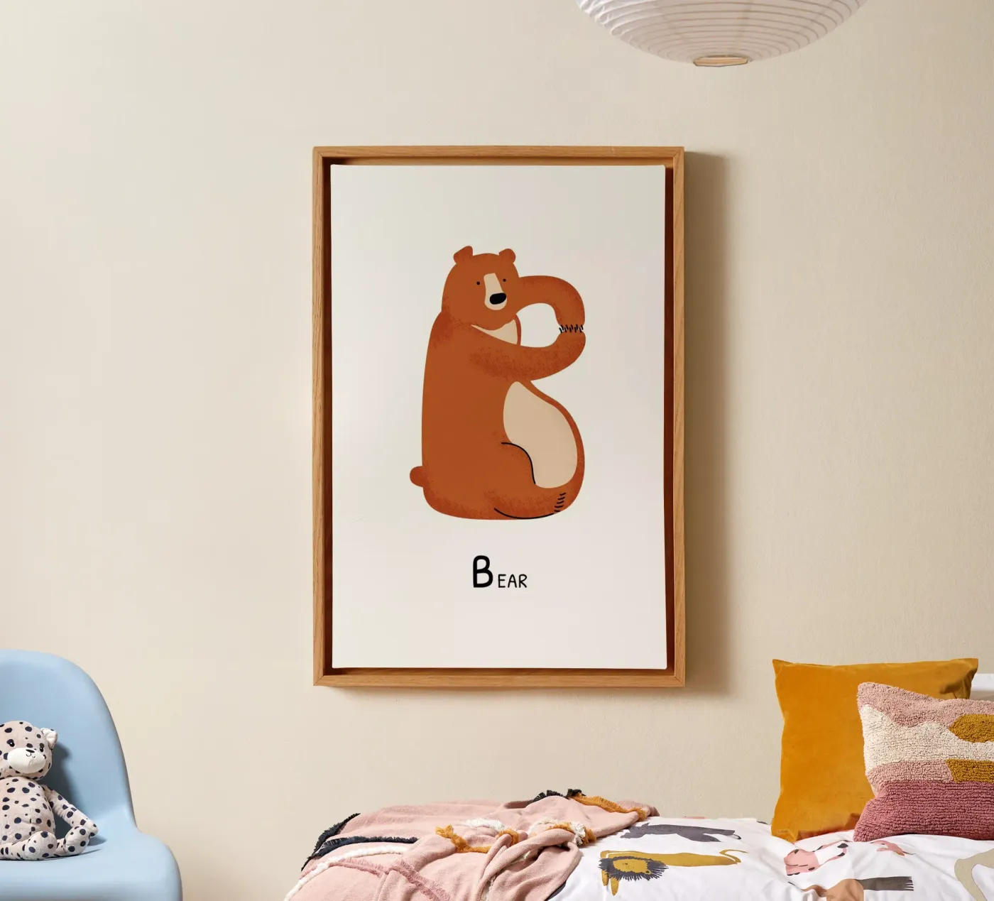 B for Bear canvas van Little Flourishes