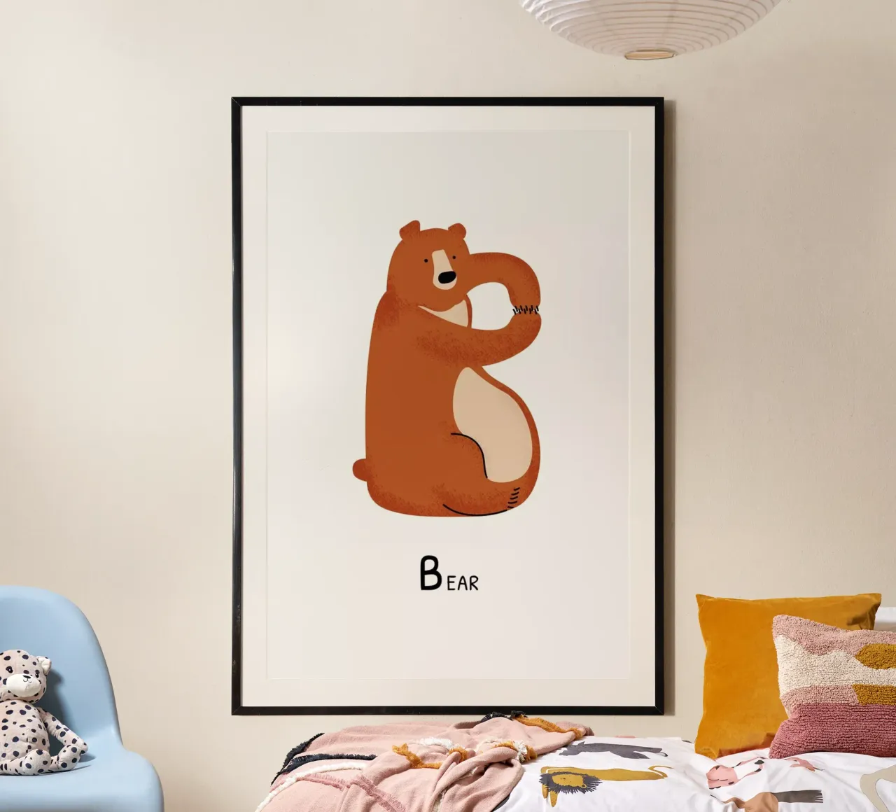 B for Bear poster da Little Flourishes